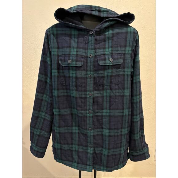L.L. Bean Plaid Jacket Shirt Shacket Fleece Lined Womens SIze XS - Picture 2 of 4